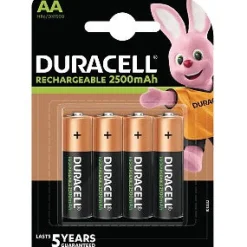 Duracell Pre/Recharge AA-batterier - 2500mAh - 4 stk
