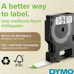 Dymo D1-mærket tape 12 mm - Gul