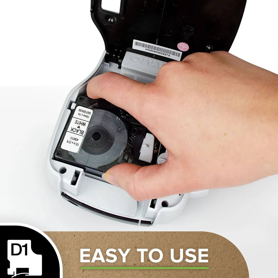 Dymo Holdbar D1-mærketape 12 mm