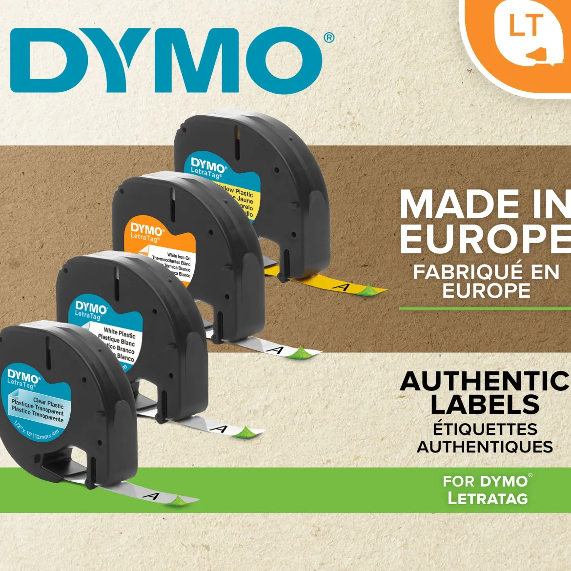 Dymo Letratag Mærketape 3-pakning
