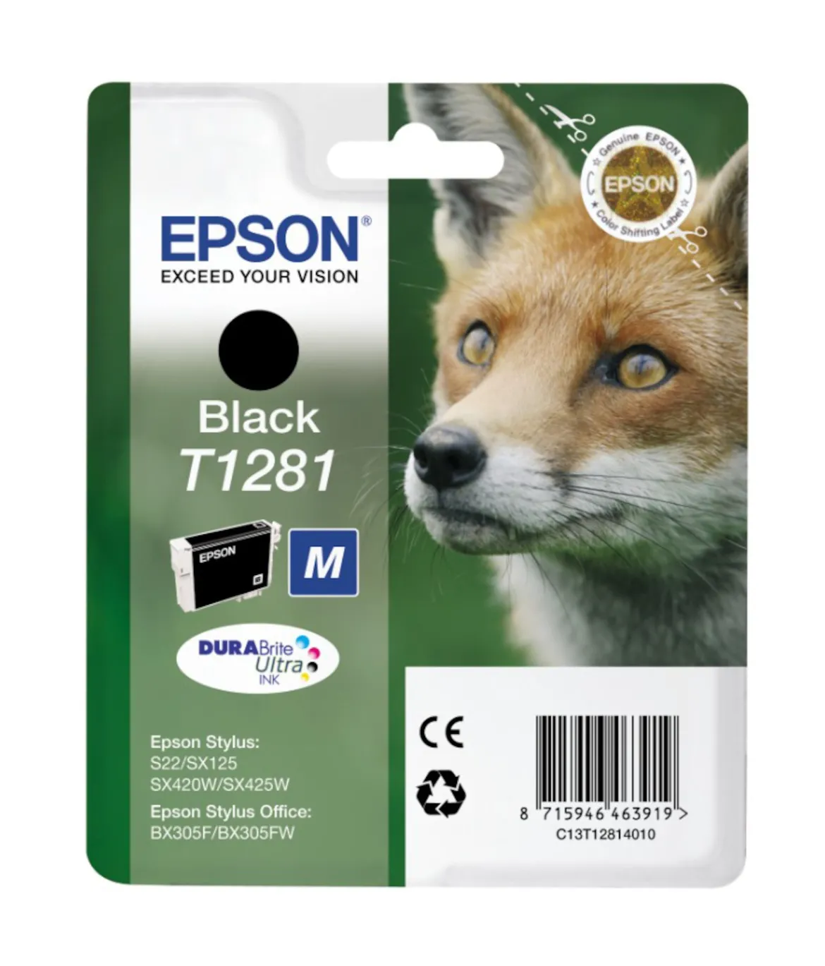 Epson T1281 Blækpatron Sort