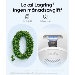 Eufy C31 Overvågningskamera med 360° panorering, Hvid