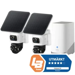Eufy eufyCam S4 overvågningssystem med solpanel, 2-pak