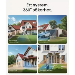 Eufy eufyCam S4 overvågningssystem med solpanel, 2-pak