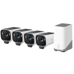 Eufy EufyCam S3 Pro kit med solcellepanel 4 kameraer