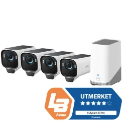 Eufy EufyCam S3 Pro kit med solcellepanel 4 kameraer