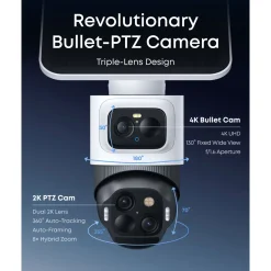 Eufy EufyCam S4 Solo 3-i-1 overvågningskamera med solpanel