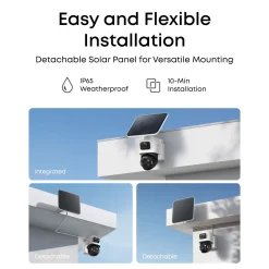 Eufy EufyCam S4 Solo 3-i-1 overvågningskamera med solpanel