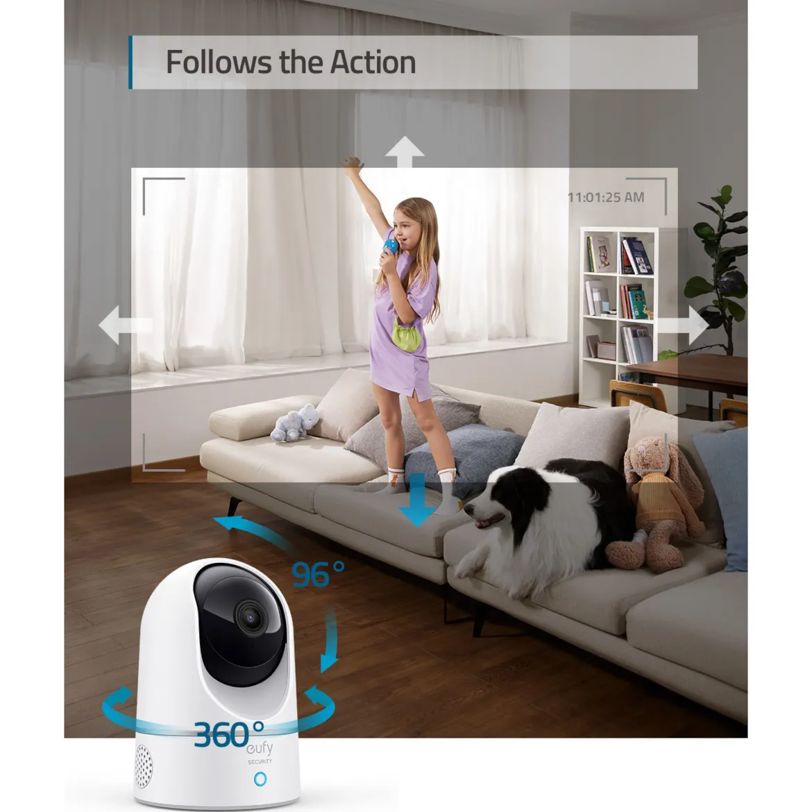 Eufy Indendørs kamera 2K Pan & Tilt