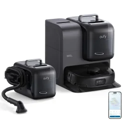 Eufy Omni E28 robotstøvsuger med moppe og basestation - Sort