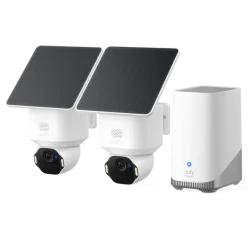 Eufy SoloCam E42 4K overvågningskamera, 2-pak med HomeBase S380