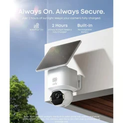 Eufy SoloCam E42 4K overvågningskamera, 2-pak med HomeBase S380