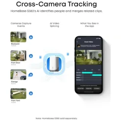Eufy SoloCam E42 4K overvågningskamera, 2-pak med HomeBase S380