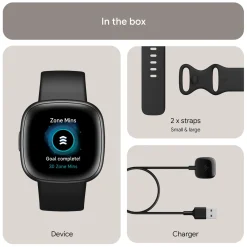 Fitbit Versa 4 Aktivitetsur - Sort/Graphite