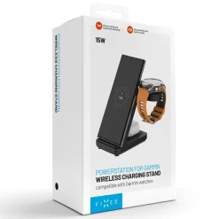 Fixed 3-i-1 Trådløs Opladningsstation til Garmin - Sort