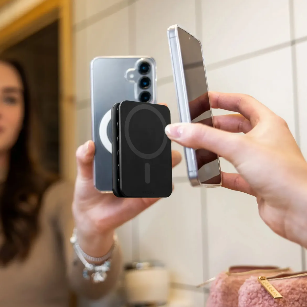 Fixed MagMate MagSafe-sugekopholder med magnetfæste, Sort