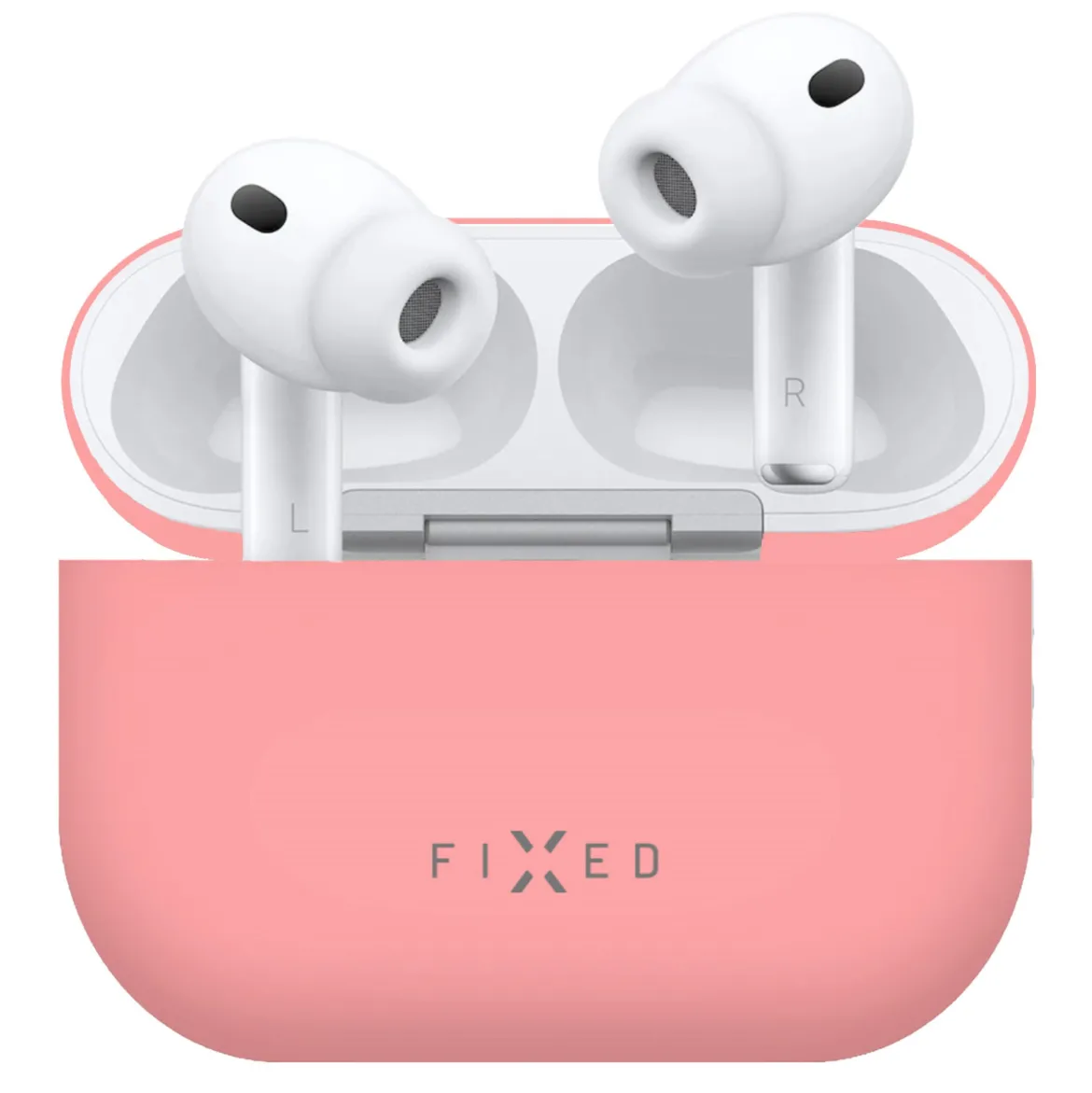 Fixed Silkeagtigt silikoneetui til Apple AirPods Pro 3 - Rosa
