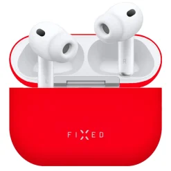 Fixed Silkeblødt silikoneetui til Apple AirPods Pro 3 - Rød