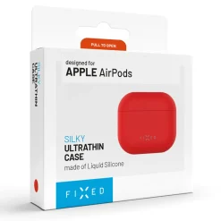 Fixed Silkeblødt silikoneetui til Apple AirPods Pro 3 - Rød