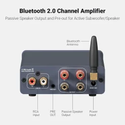 Fosi Audio forstærker med Bluetooth 2x100 W