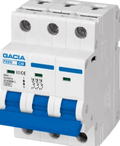 Gacia dværgafbryder 3-polet C20 6 kA
