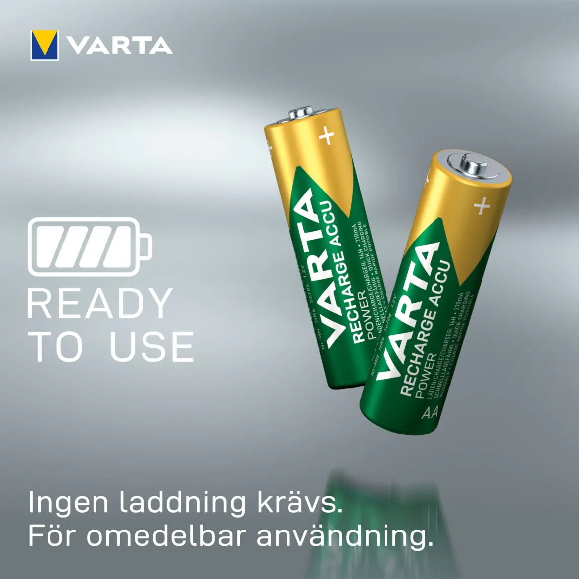 Genopladelige AA-batterier Varta Recharge Accu 2600 mAh - 4-pak