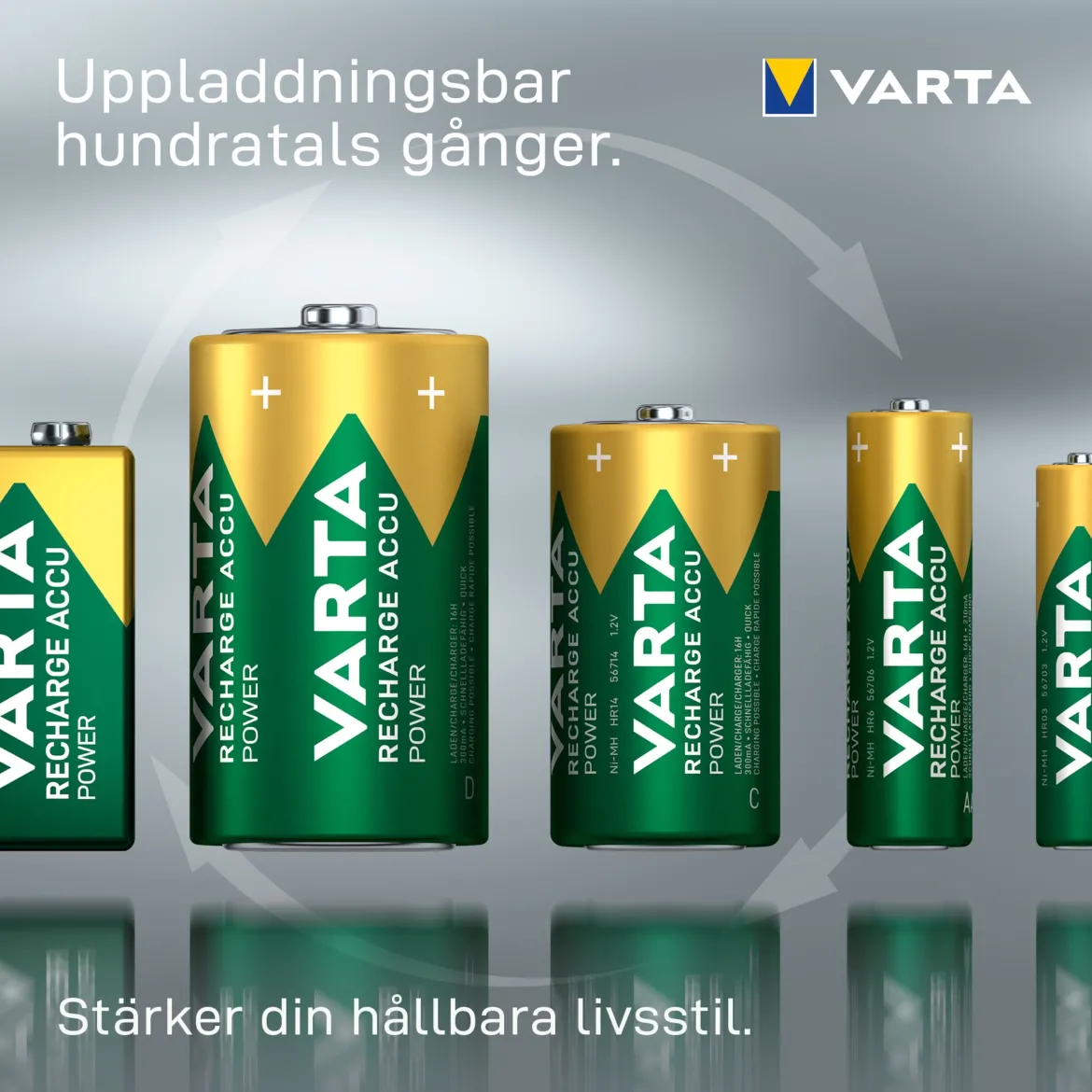 Genopladelige AA-batterier Varta Recharge Accu 2600 mAh - 4-pak