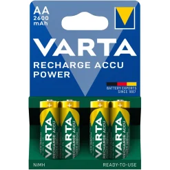 Genopladelige AA-batterier Varta Recharge Accu 2600 mAh - 4-pak