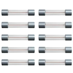 Glasrørsikring 6x32 mm 1 A - Træg (T) 10-pack