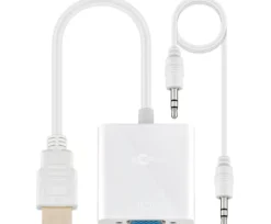 Goobay HDMI til VGA-adapter, 1080p@60Hz, Hvid