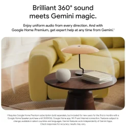 Google Home Speaker – smart højttaler med Gemini, Hazel