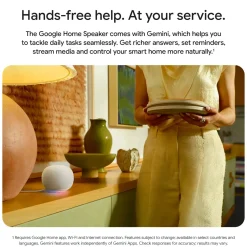 Google Home Speaker – smart højttaler med Gemini, Hazel