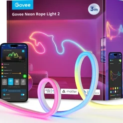 Govee Neon Reb Lys 2 - bøjelig RGBIC-lyskæde - 3 m