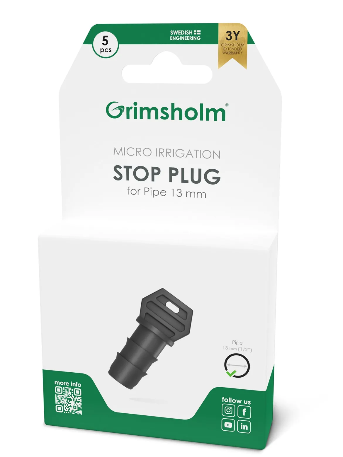 Grimsholm Endestop - 13 mm