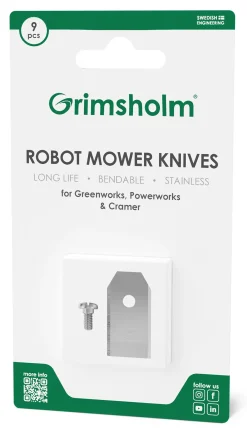 Grimsholm knive og skruer til Greenworks/Powerworks/Cramer - 9-pak