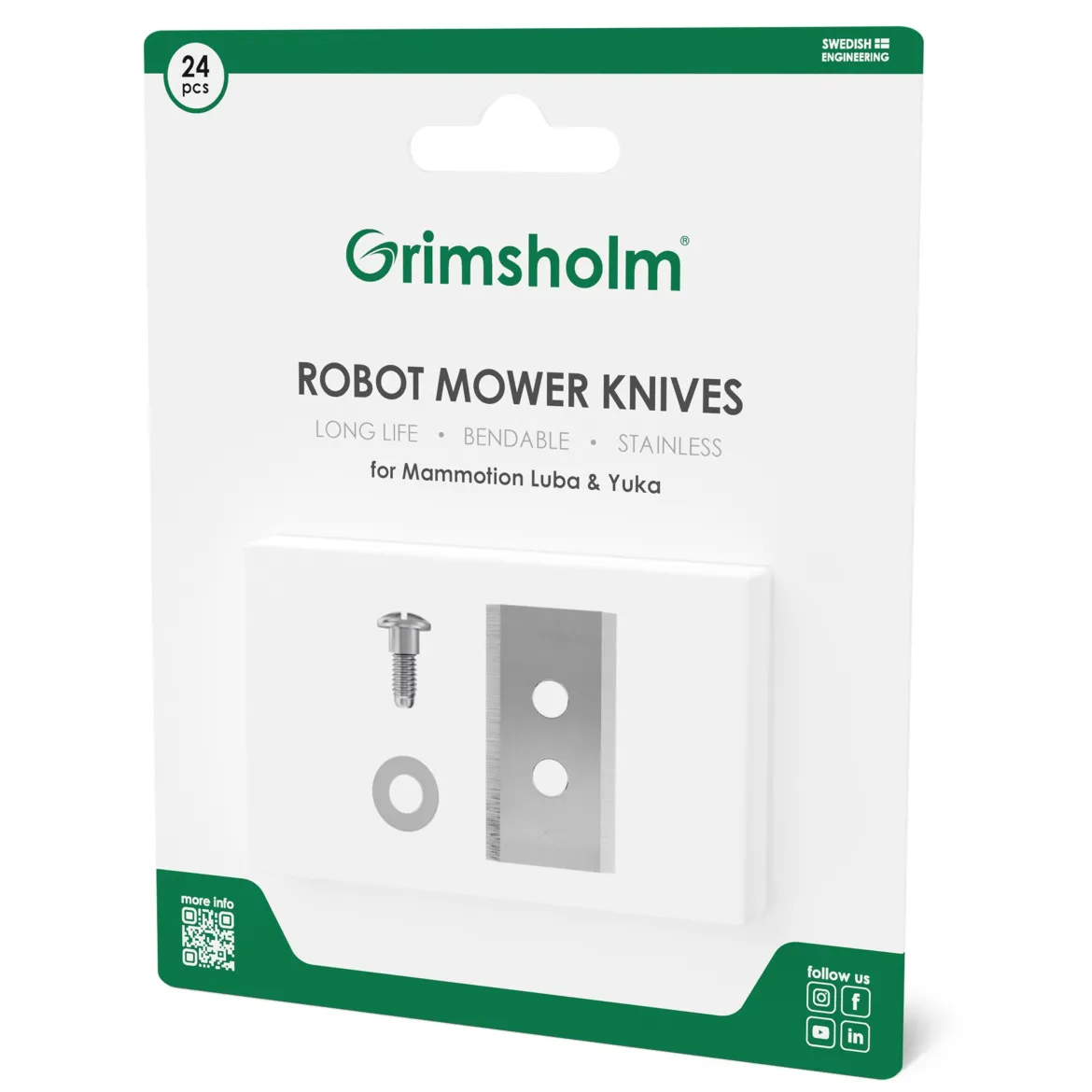 Grimsholm Knive til Mammotion Luba og Yuka - 24 stk