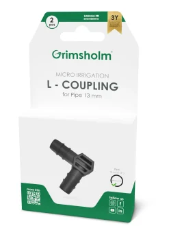 Grimsholm L-kobling 13 mm, 1/2", 2-pak