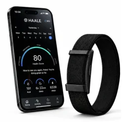 HAALE Smart Band sundhedsarmbånd uden skærm, Sort/Sort