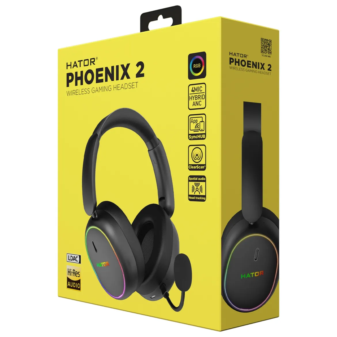 HATOR Phoenix 2 Wireless trådløst gamingheadset med RGB