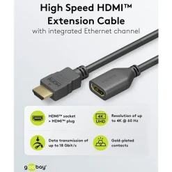 HDMI-forlængerkabel 4K/60 Hz - 3 m