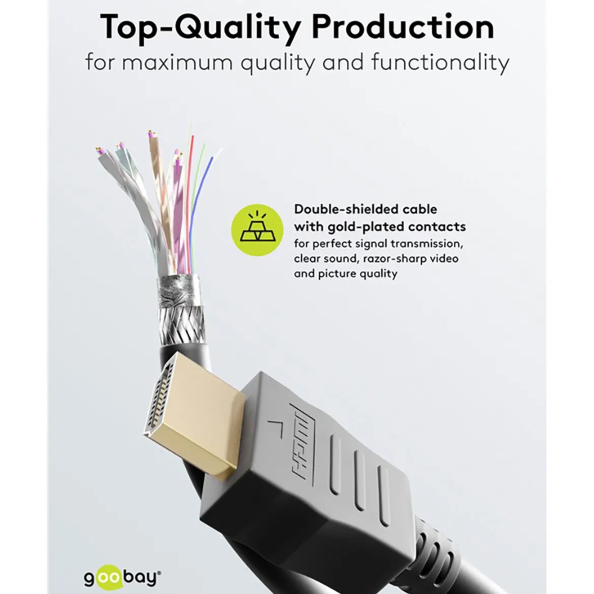 HDMI-forlængerkabel 4K/60 Hz - 1 m