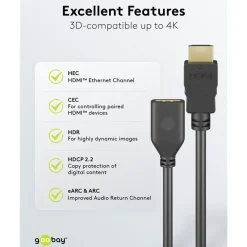 HDMI-forlængerledning 4K/60 Hz 5 m