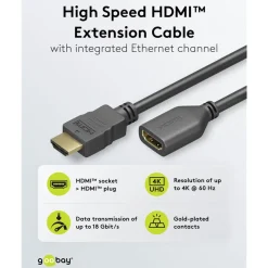 HDMI-forlængerledning 4K/60 Hz 5 m