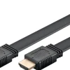 HDMI 2.1 8K/60Hz fladt kabel 2 m - Sort
