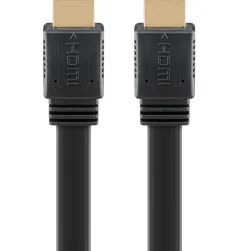 HDMI 2.1 8K/60Hz fladt kabel 2 m - Sort