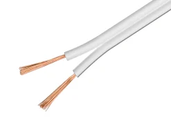 Højttalerkabel 0,75 mm² Hvid - 25 m