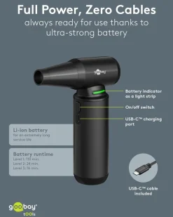 Håndblæser Superior - 180W - sort