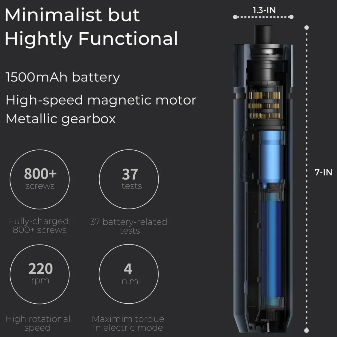 HOTO Elektrisk skruetrækker 3,6 V med 25 bits