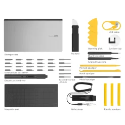 HOTO Precision Screwdriver Kit Pro, elektrisk mejselsæt, 48 dele