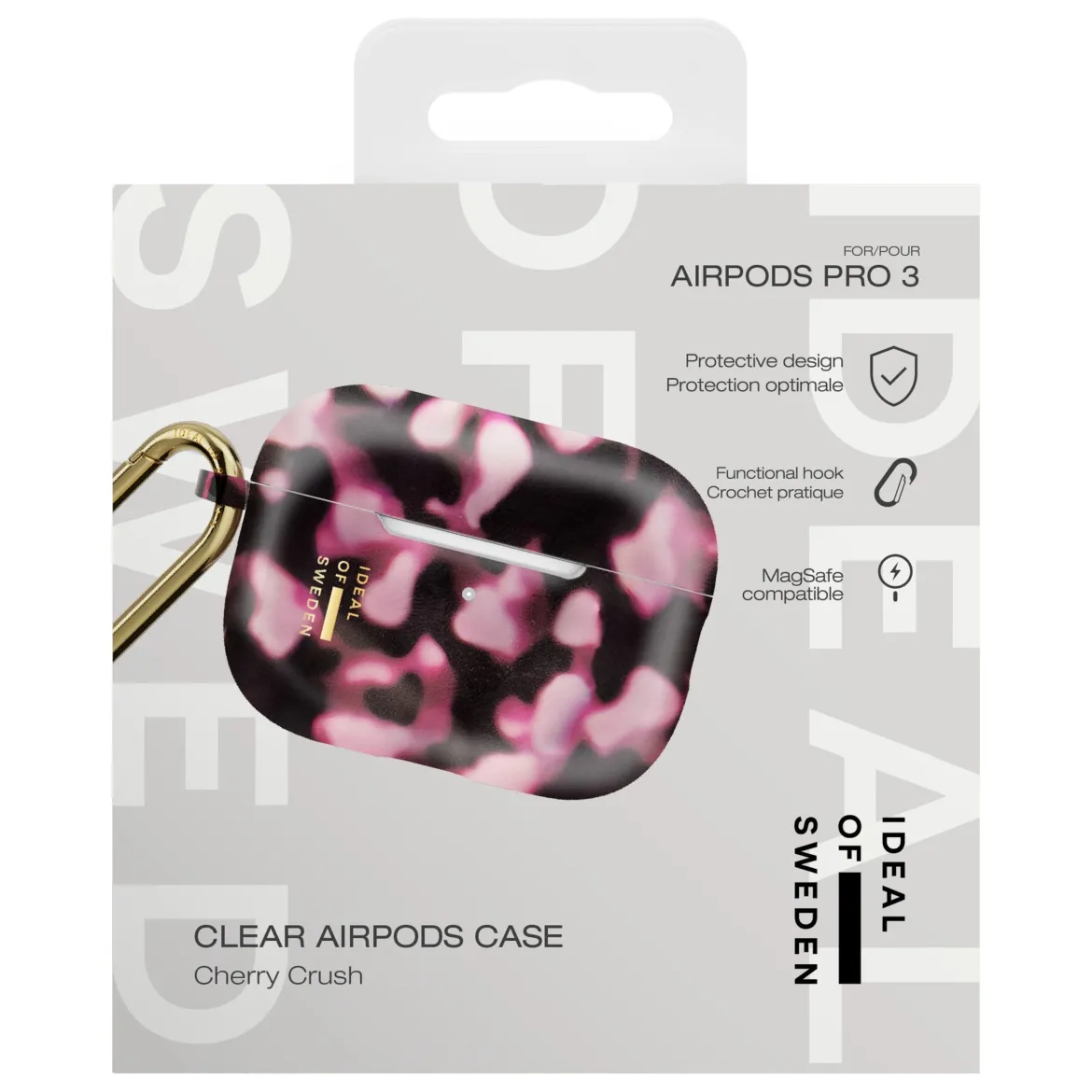 iDeal of Sweden Clear Case til AirPods Pro 3, Cherry Crush